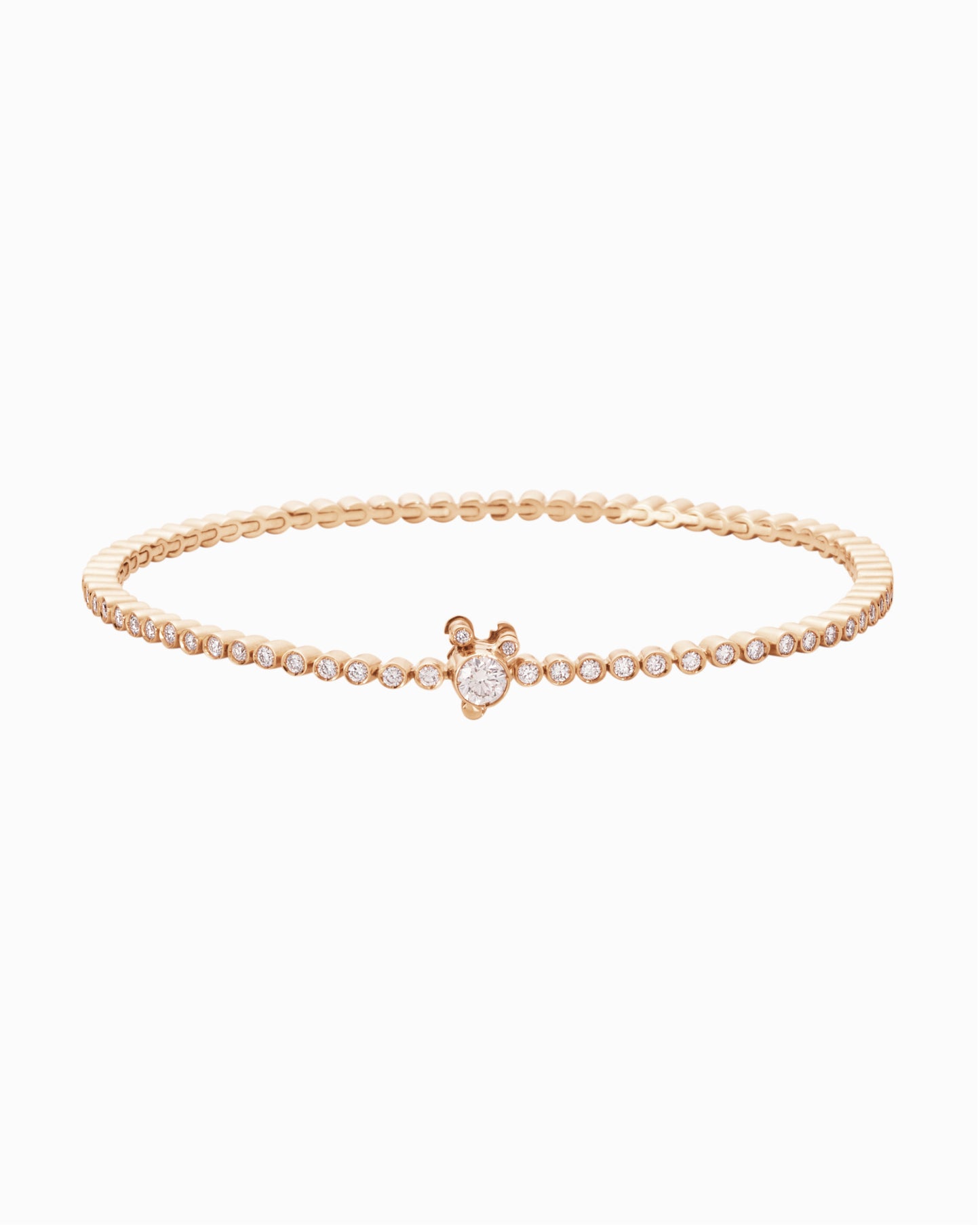 Bracelet de Tennis Diamant Rose
