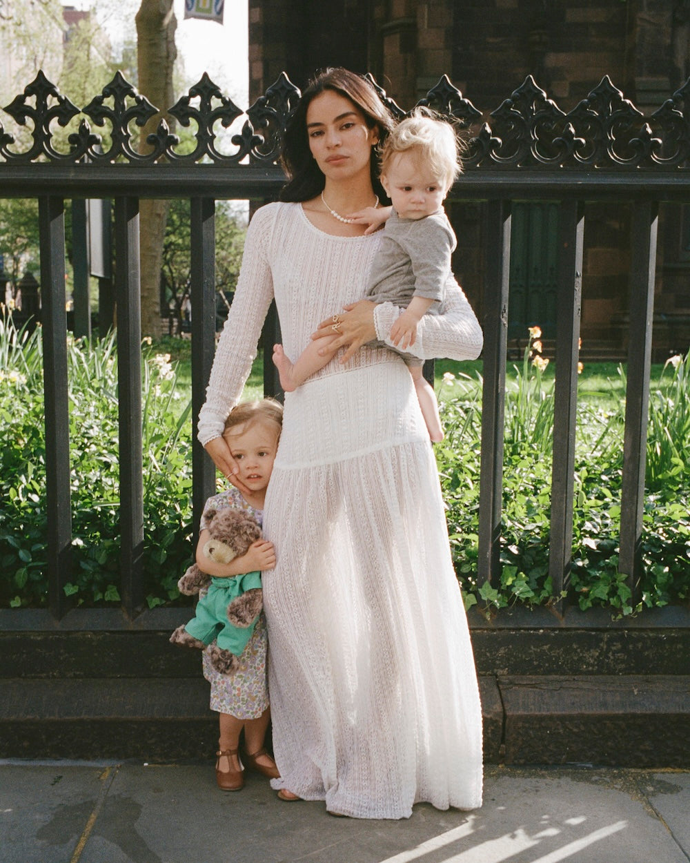 Coco Baudelle with daughter and son.