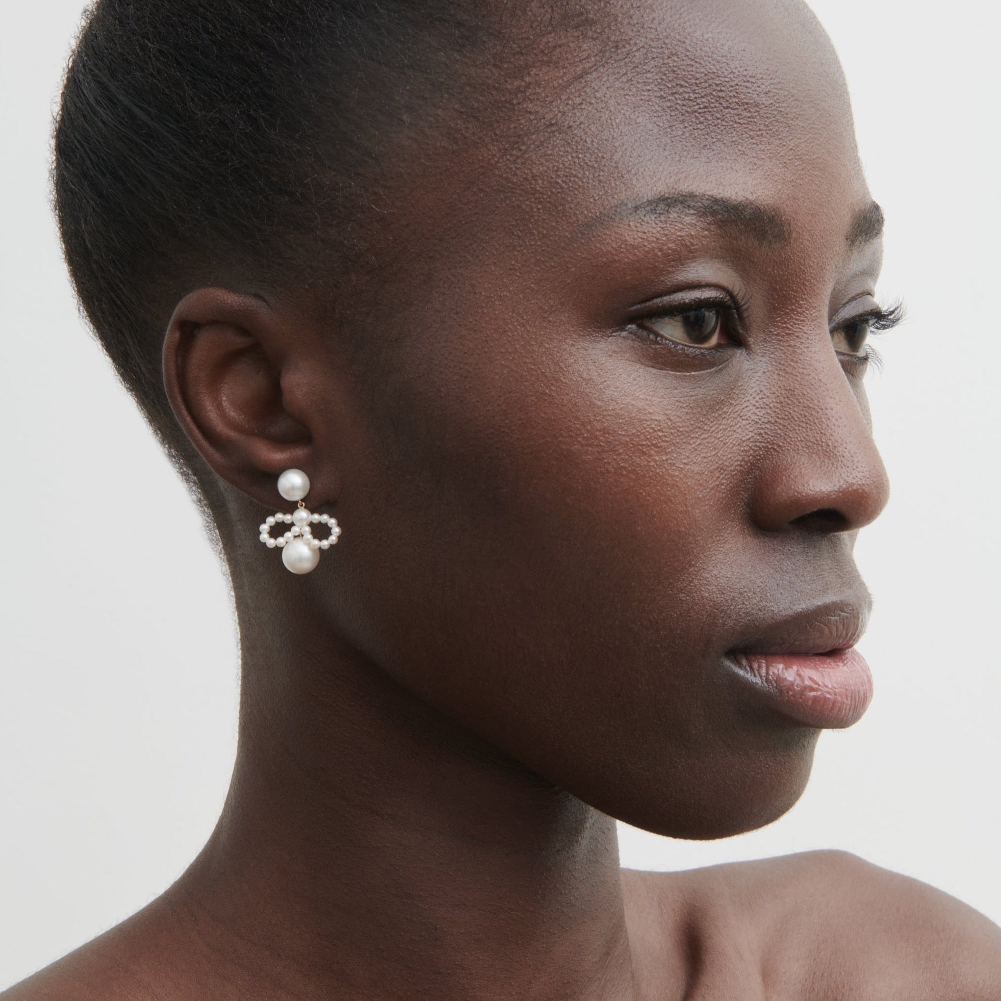 【関税込み】Sophie Bille Brahe ホワイト Bow Perle ピアス Sophie Bille Brahe | Bow Perle