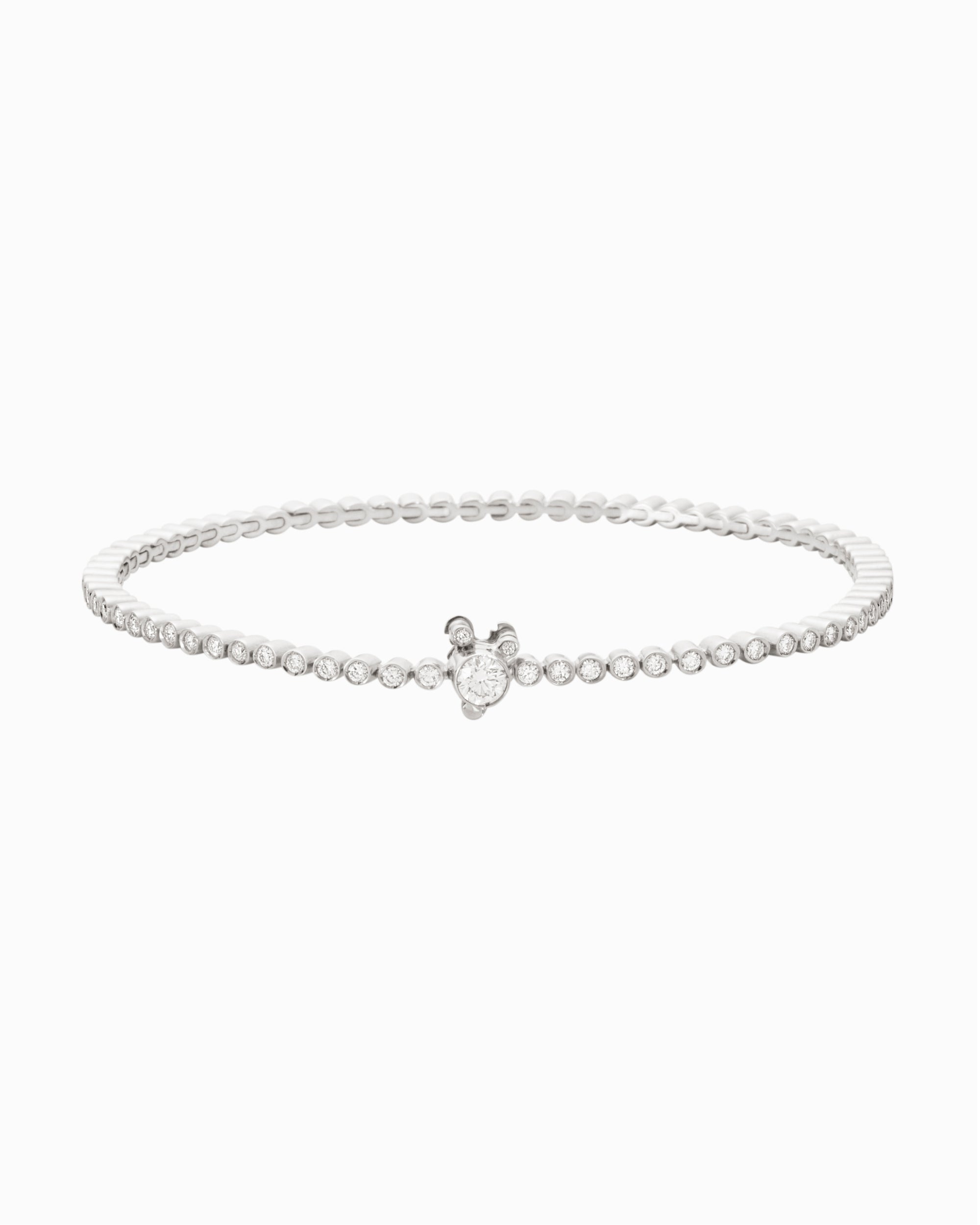 Bracelet de Tennis Diamant Blanc