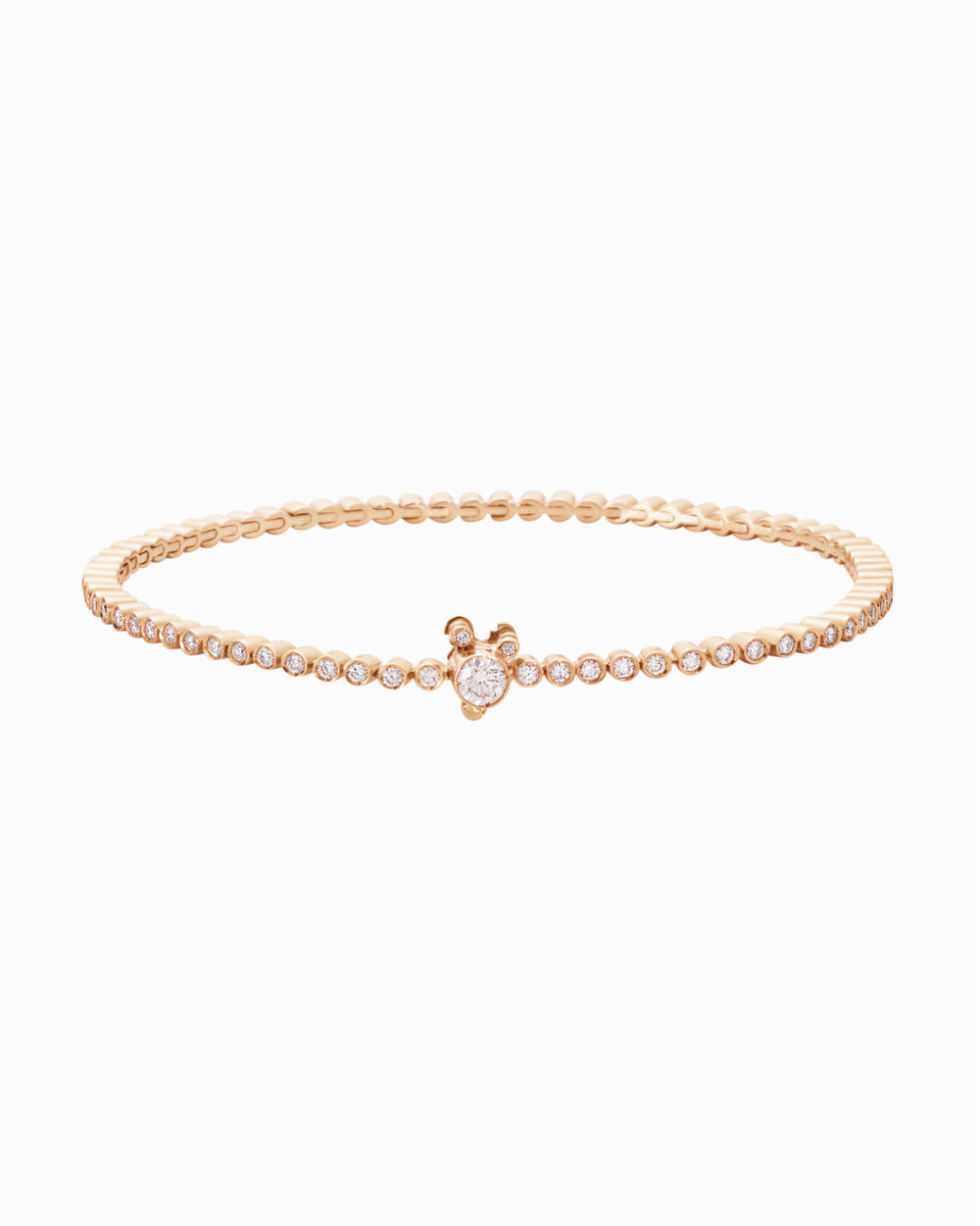 Bracelet de Tennis Diamant Rose