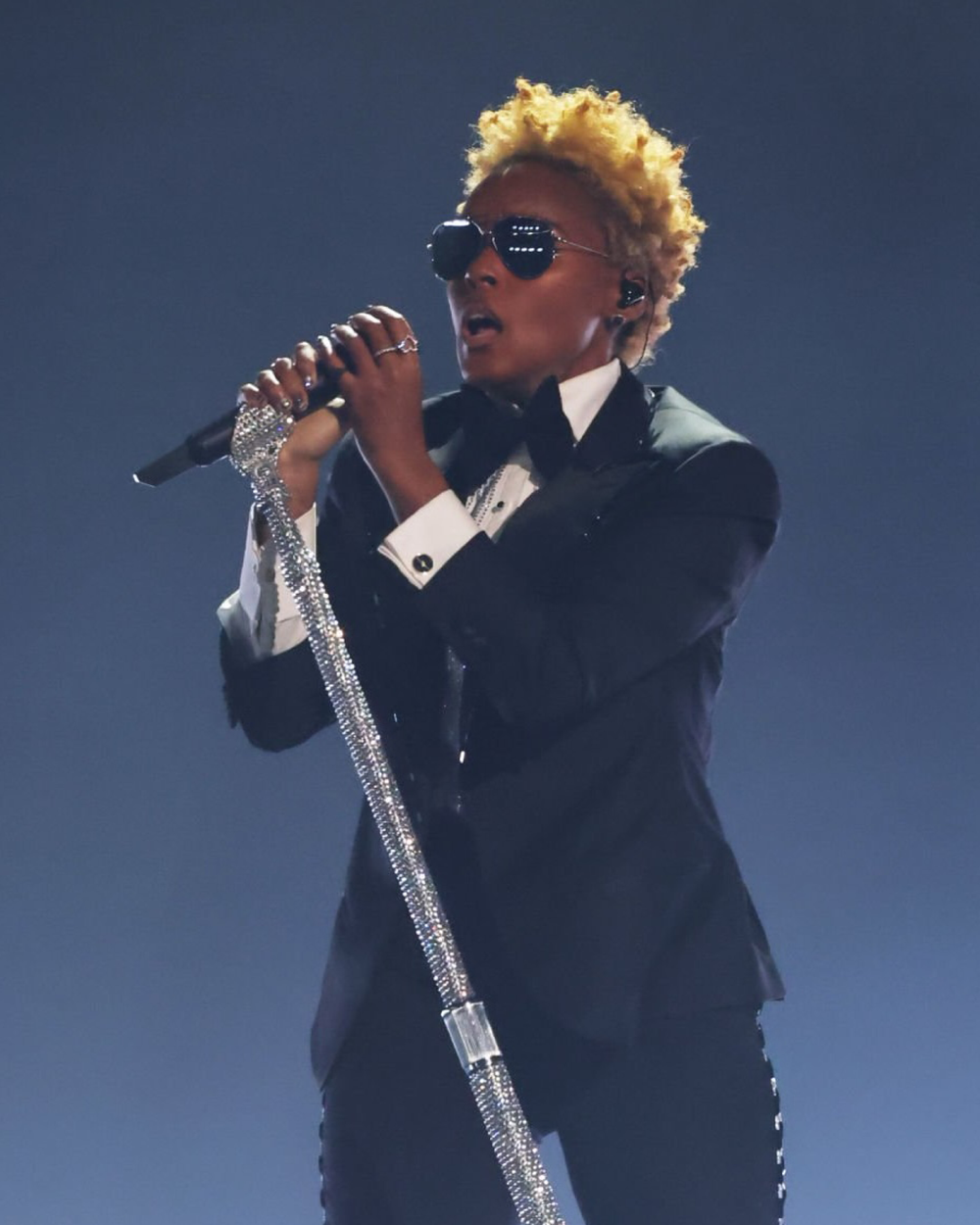 Janelle Monae wearing Ensemble Coeur Blanc.