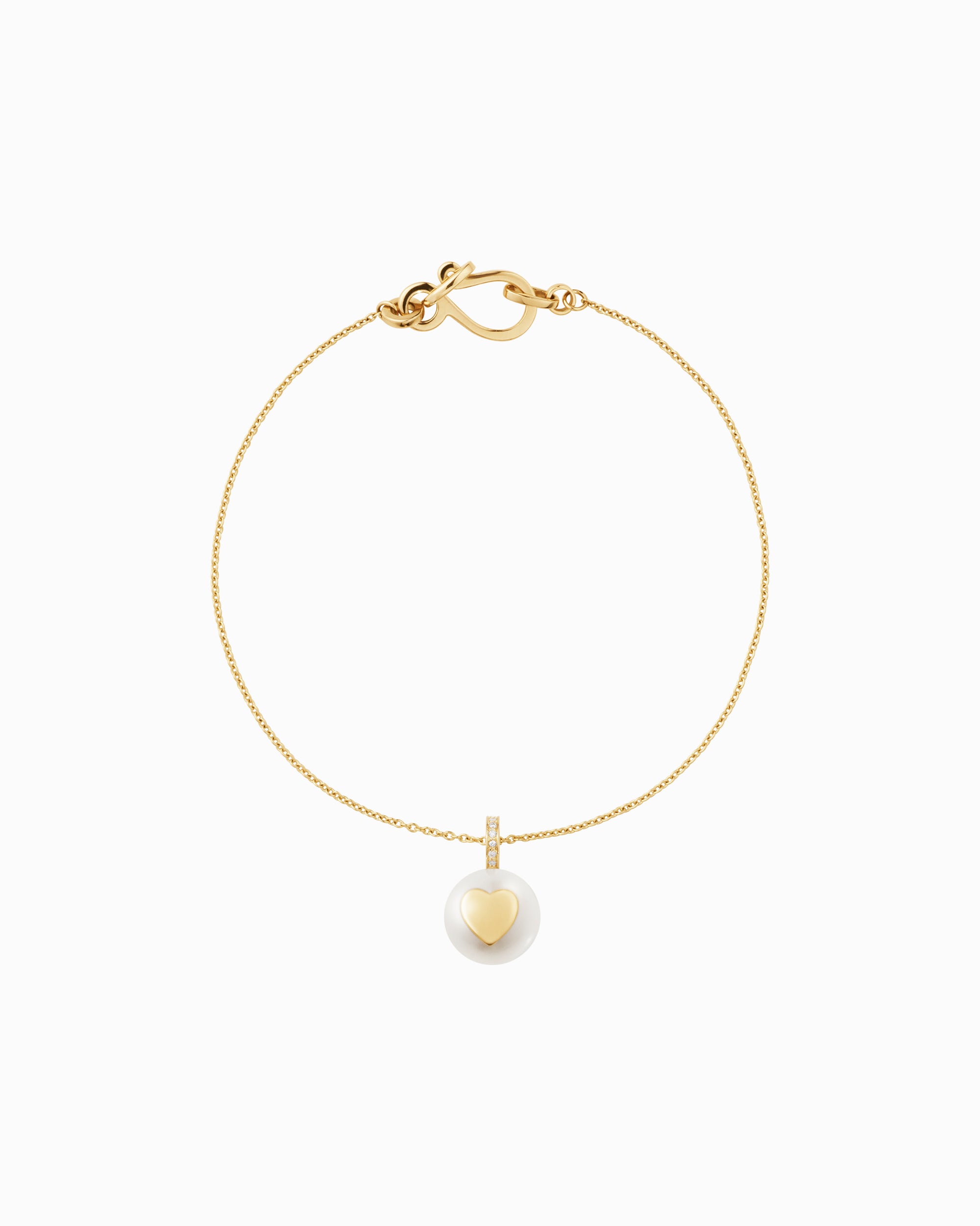 Lettre de Perle Main Coeur