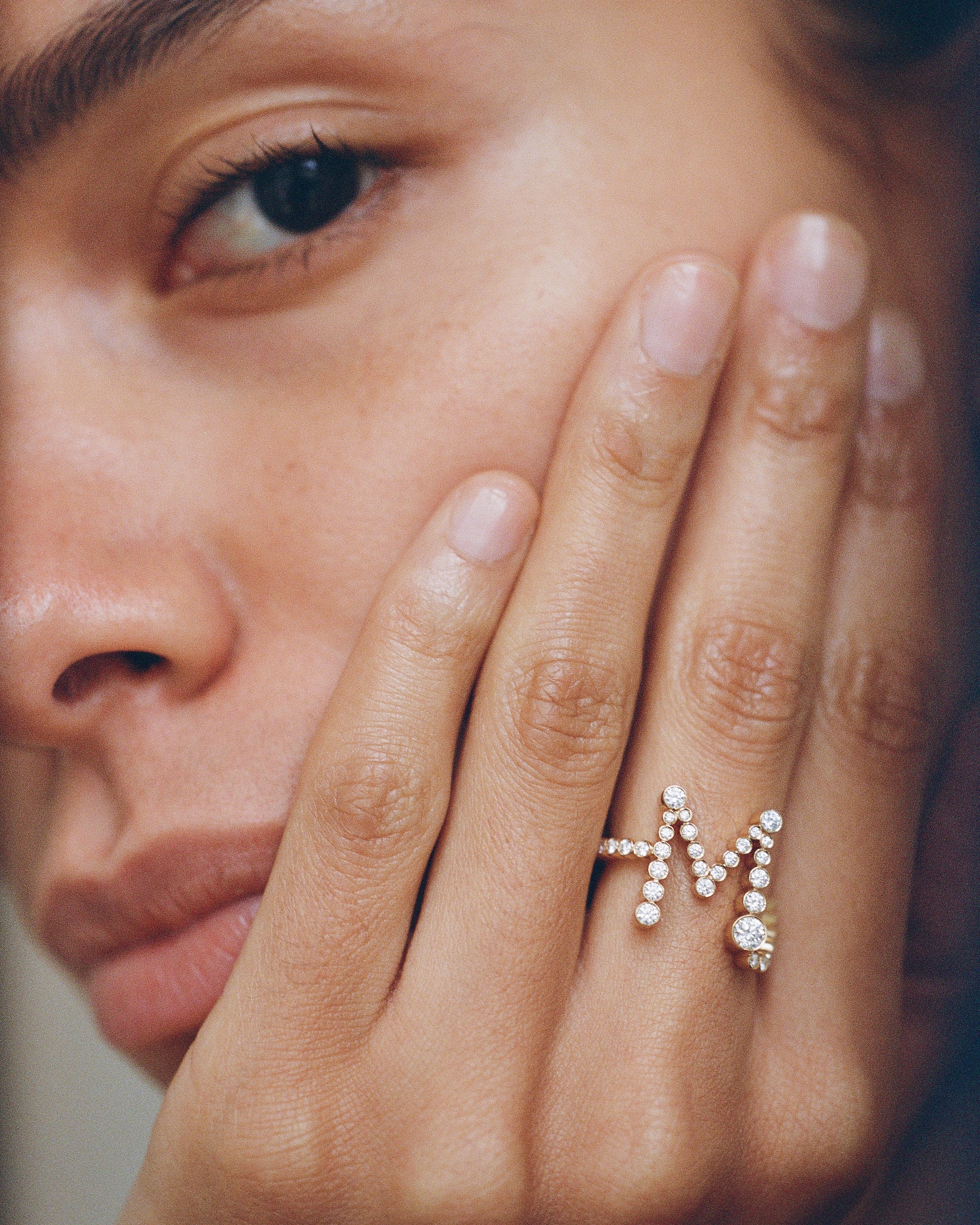 Michelle Grandrup wearing Ensemble M diamond ring.