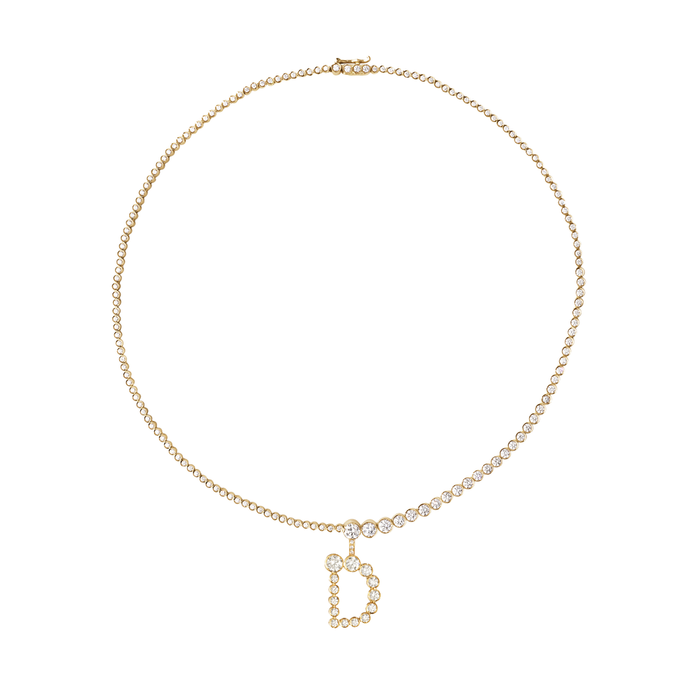 Collier de Tennis Lettre