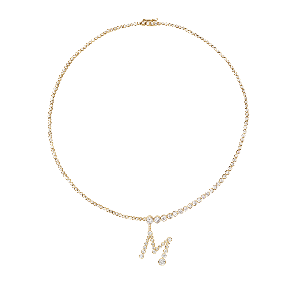 Collier de Tennis Lettre