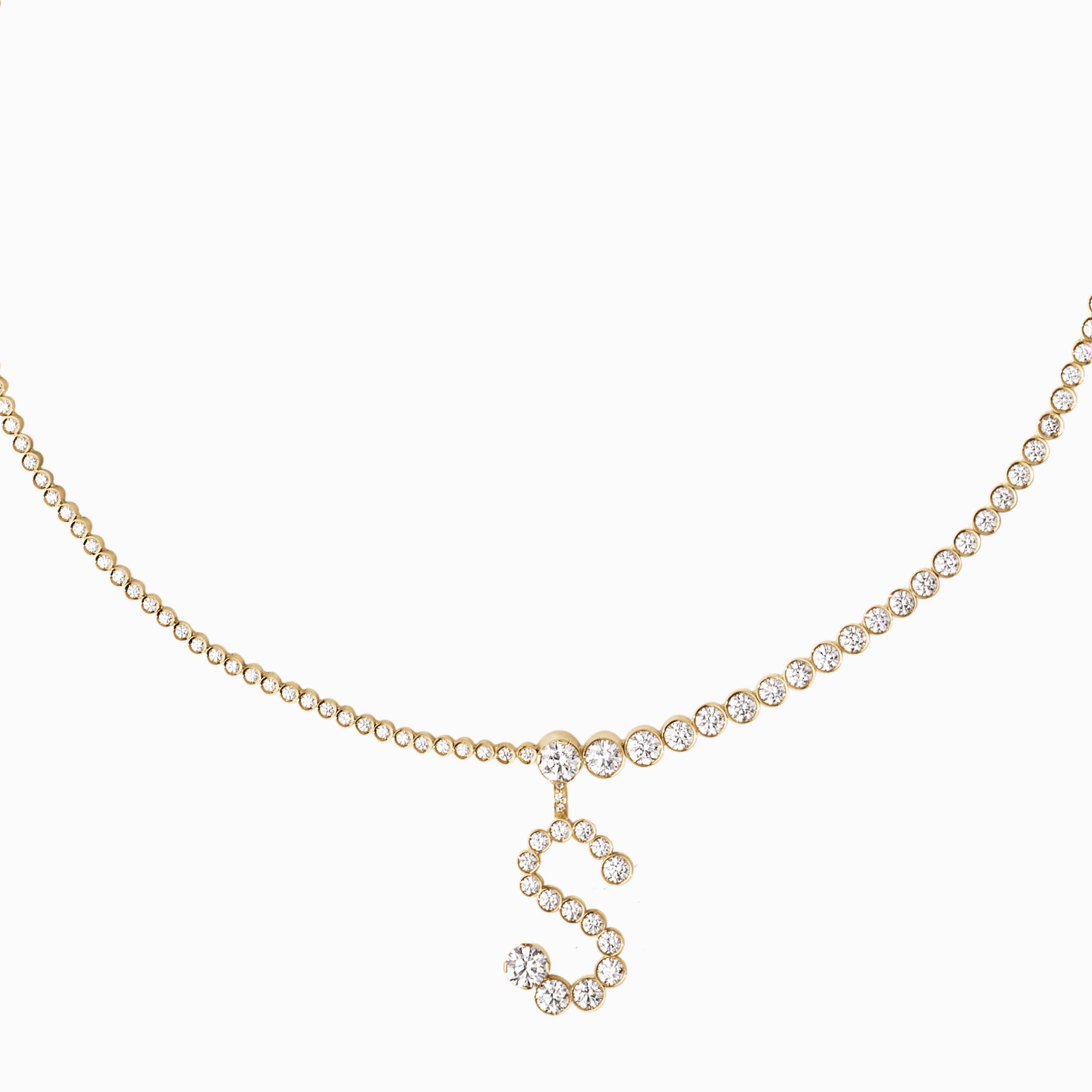 Collier de Tennis Lettre