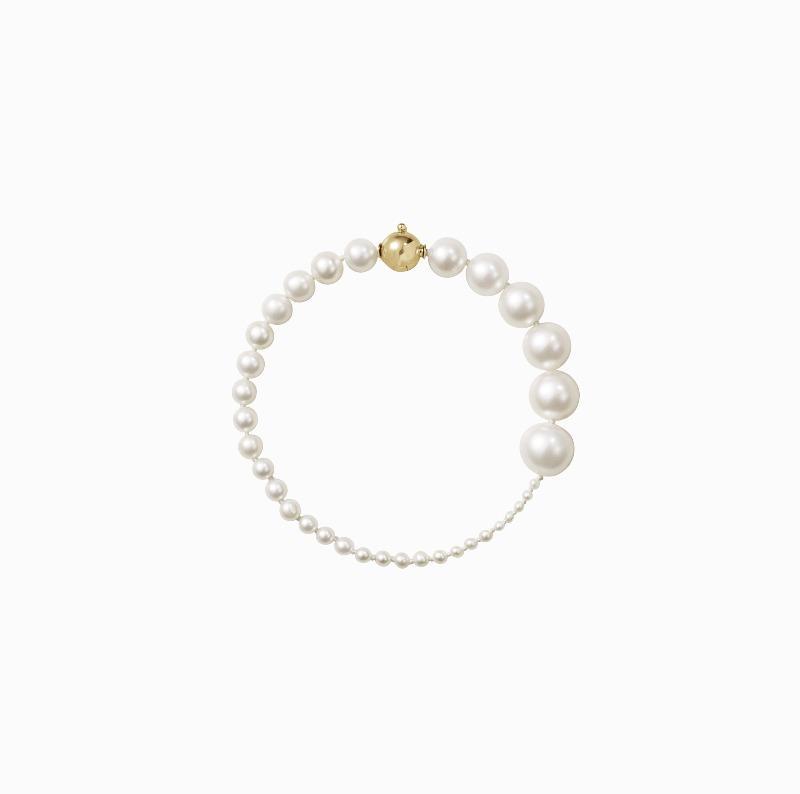 Peggy Rosette 14-karat gold pearl necklace