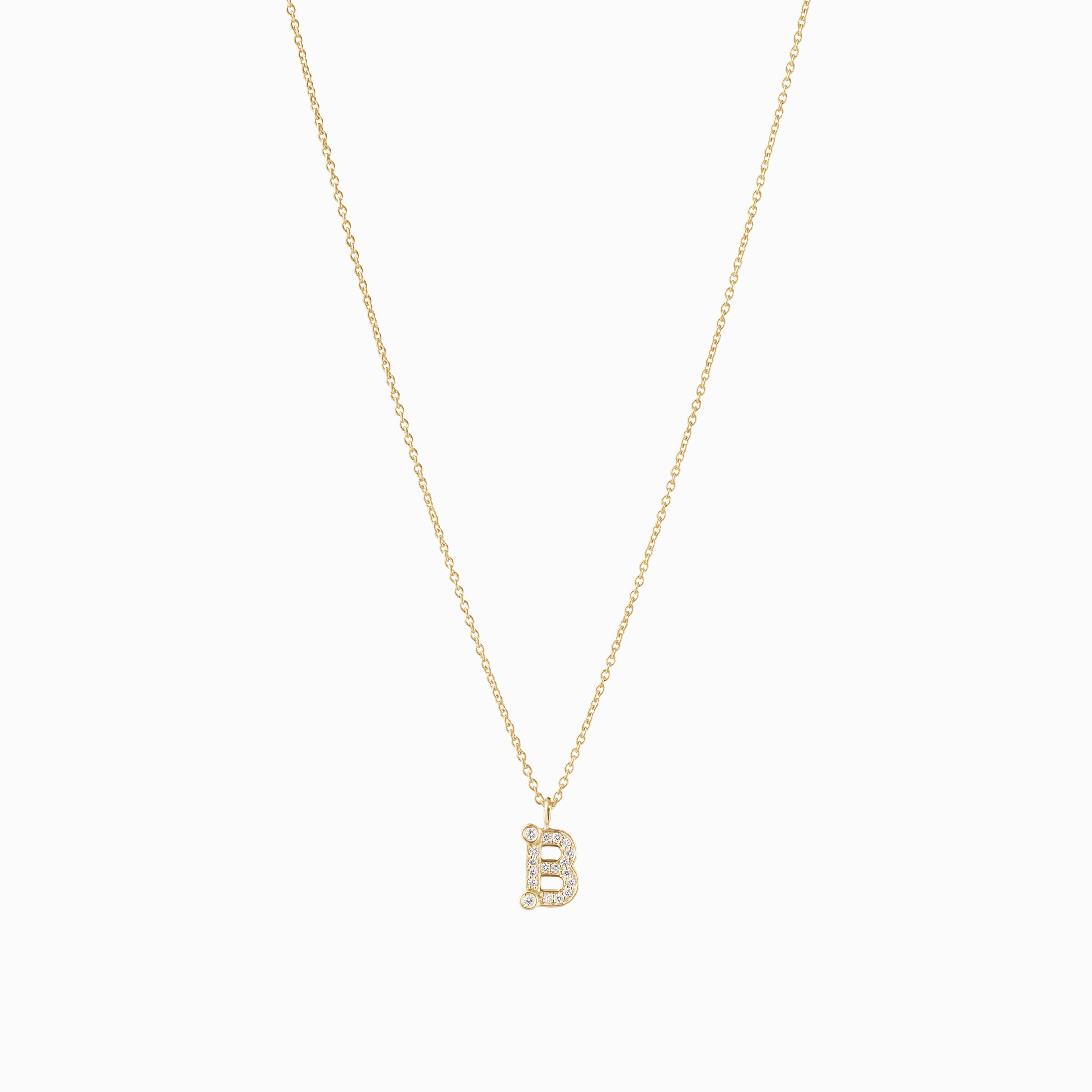 Modern CZ Sideways Personalized Initial Necklace | Alexandra Marks Jewelry